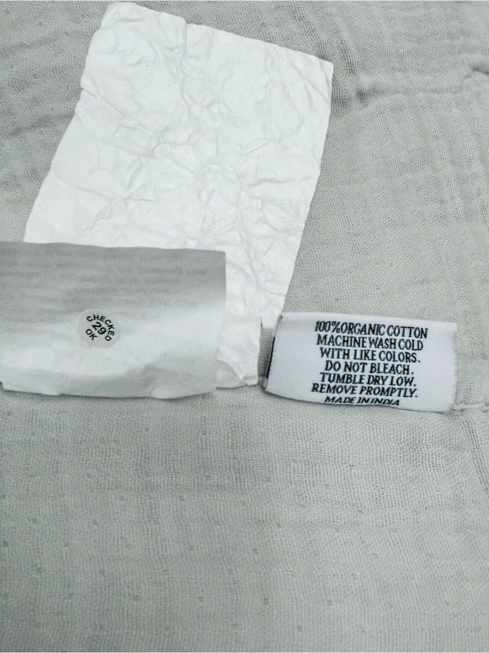 NWOT QUINCE Organic Airy Gauze Dream Quilt King/Cal King Light Grey 8083